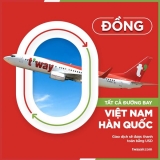vé máy bay khuyến mãi 0đ Việt Nam đi Hàn Quốc hãng T'way