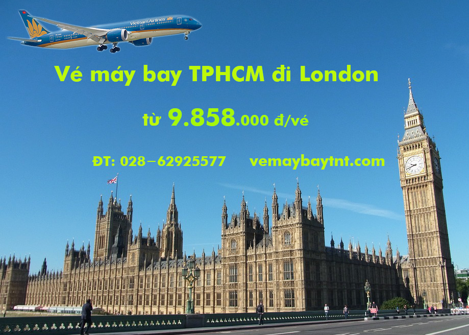 Vé máy bay Vietnam Airlines TPHCM đi London (Sài Gòn London) từ 9.858k