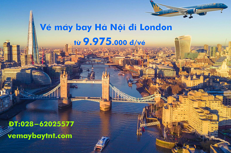 Vé máy bay Hà Nội đi London (HAN-LHR) Vietnam Airlines từ 9.975.000 đ