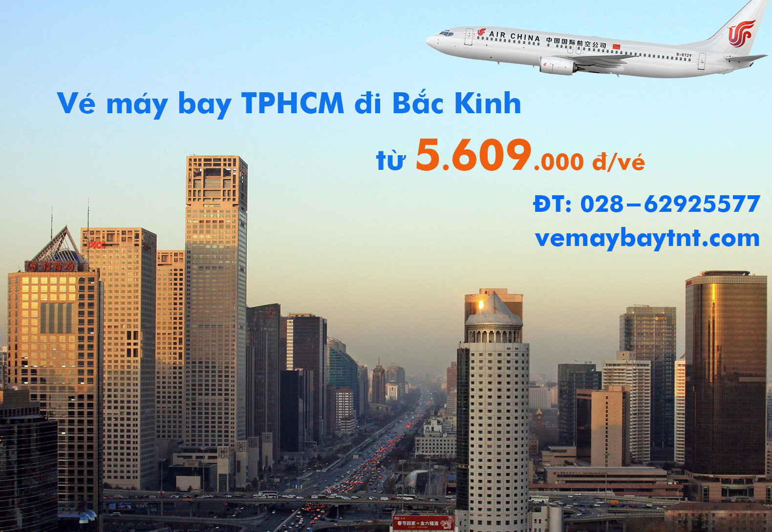 Vé máy bay TP Hồ Chí Minh đi Bắc Kinh China Southern Airlines 5654k