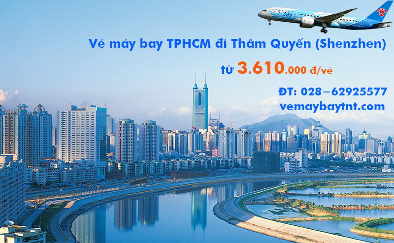 Vé máy bay TPHCM đi Thâm Quyến (Shenzhen – SZX) China Southern 3.610k