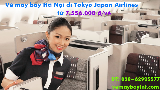 Vé máy bay Hà Nội đi Tokyo, Tokyo về Hà Nội Japan Airlines từ 7.556k