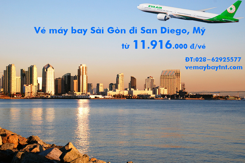 Vé máy bay Sài Gòn San Diego (TPHCM đi San Diego) Eva Air từ 11.916k
