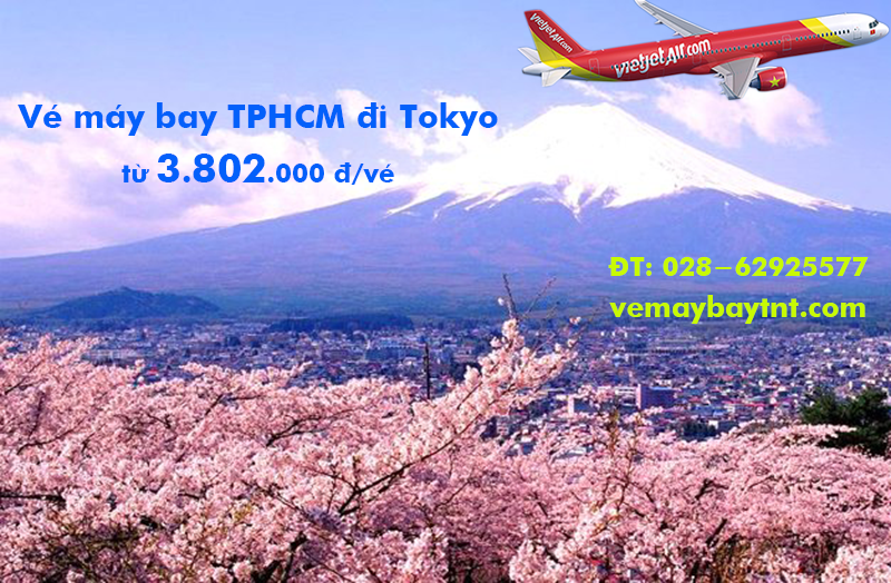 Vé máy bay Vietjet Air TPHCM đi Tokyo (Hồ Chí Minh – Narita) từ 3.802k