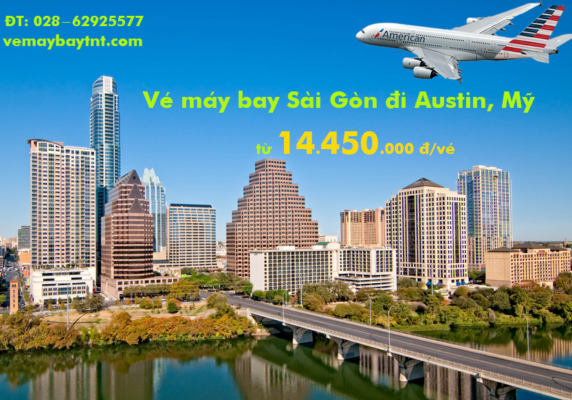 Vé máy bay Sài Gòn Austin, Mỹ (SGN-AUS) American Airlines từ 14.450k