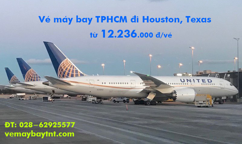 Vé máy bay Hồ Chí Minh Houston (SGN – IAH) United Airlines từ 12.236k