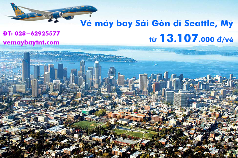 Vé máy bay Vietnam Airlines TPHCM Sài Gòn Seattle (SGN-SEA) từ 13.107k