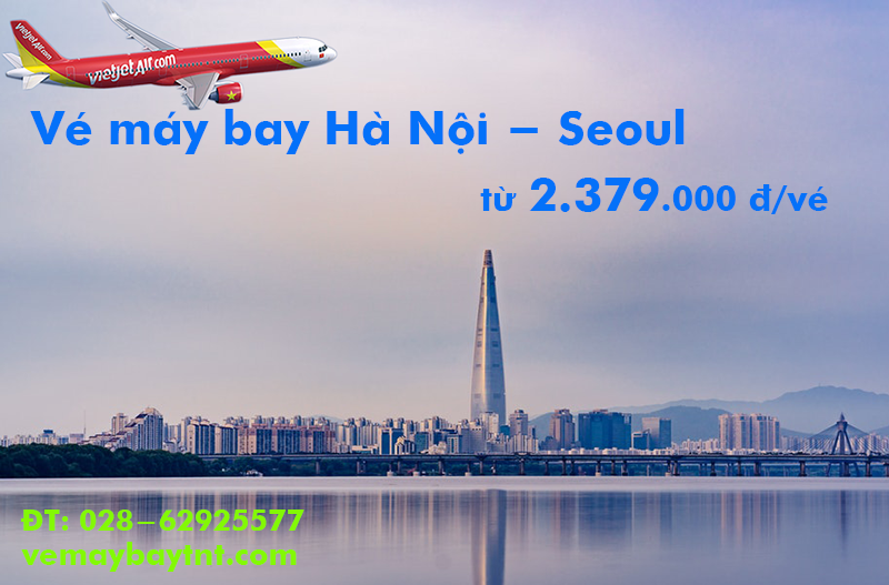 Giá vé máy bay Hà Nội Incheon (Hà Nội Seoul) Vietjet Air từ 2.379k