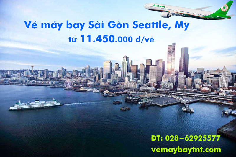 Vé máy bay Sài Gòn Seattle, Mỹ (TPHCM đi Seattle) giá rẻ từ 11.450k