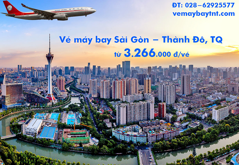 Vé máy bay Sài Gòn Thành Đô (TPHCM đi Chengdu, TQ) giá rẻ từ 3.266k