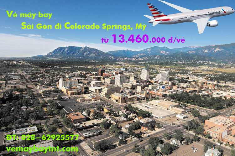 Vé máy bay Sài Gòn đi Colorado Springs, American Airlines từ 13.450k