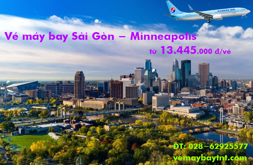 Vé máy bay TPHCM đi Minneapolis (Sài Gòn - Minneapolis) từ 13.445k