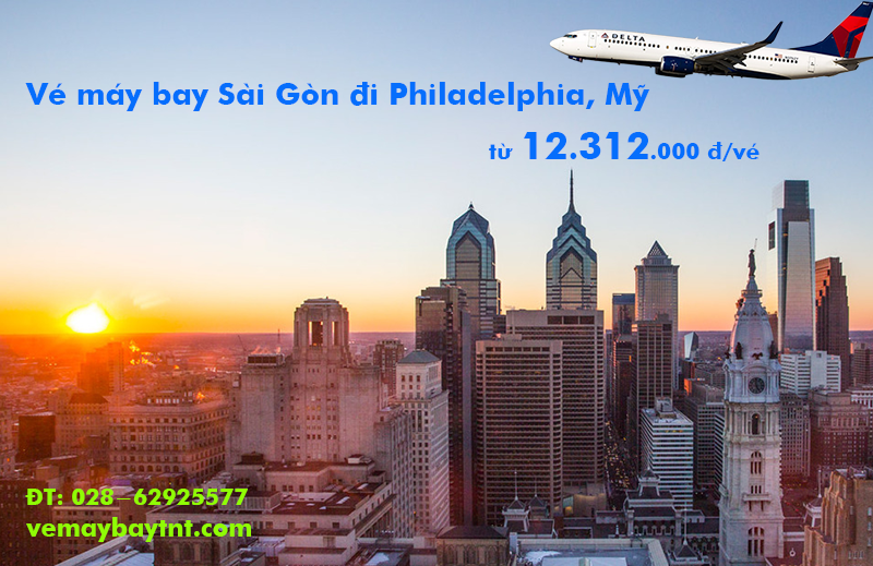 Vé máy bay TPHCM đi Philadelphia, Sài Gòn-Philadelphia Delta từ 12312k