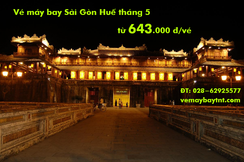 Vé máy bay Sài Gòn Huế tháng 5/2020, Huế đi Sài Gòn giá rẻ từ 643k