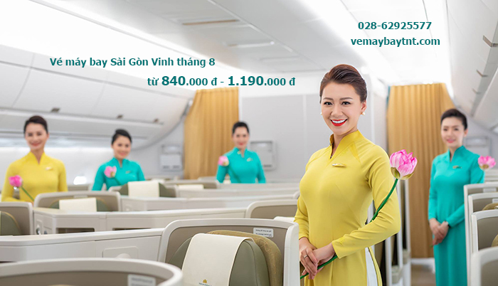 Vé máy bay Sài Gòn Vinh tháng 8/2020 từ 840.000 đ