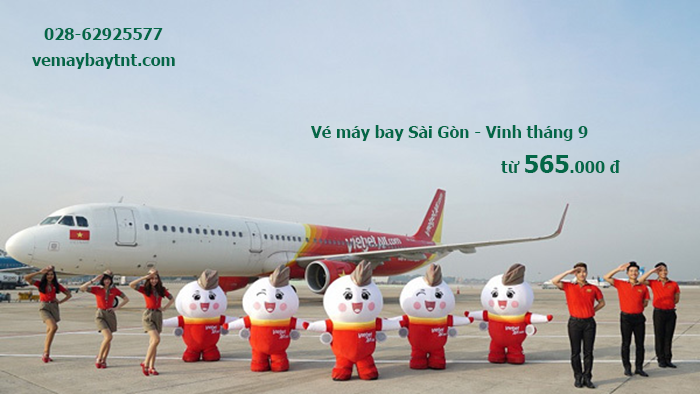 Vé máy bay Sài Gòn Vinh tháng 9/2020 khuyến mãi từ 565.000 đ