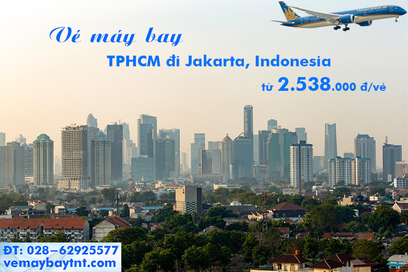 Vé máy bay TPHCM đi Jakarta (Sài Gòn–Jakarta) Vietnam Airlines 2.538k
