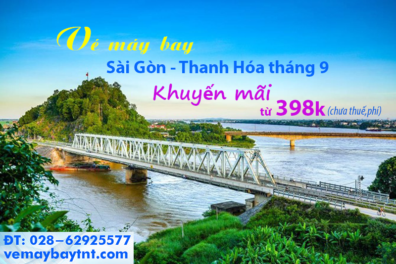 Vé máy bay Sài Gòn Thanh Hóa khuyến mãi tháng 9/2019 chỉ từ 398k