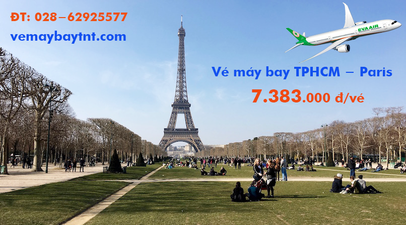Vé máy bay Sài Gòn Paris (TPHCM đi Paris, Pháp) Eva Air từ 7.383 k