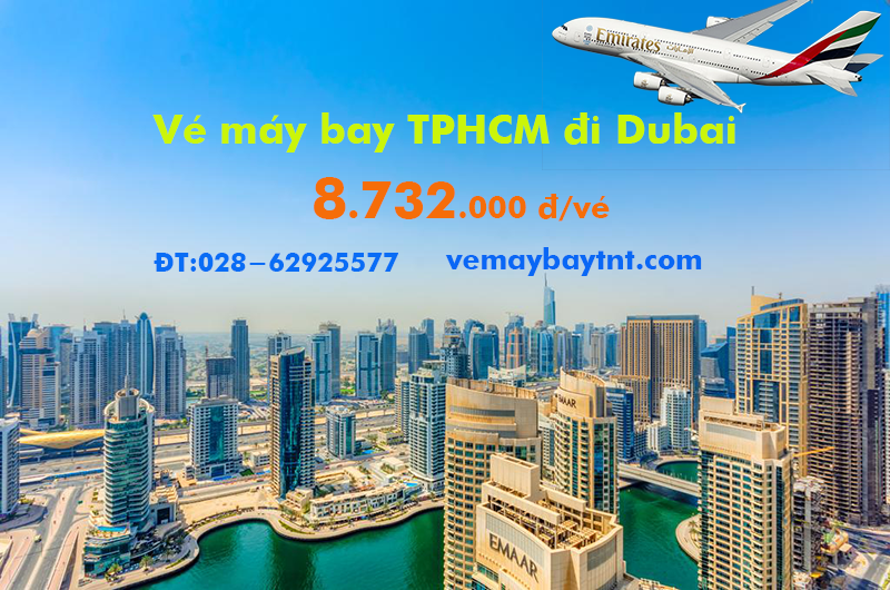 Vé máy bay TPHCM đi Dubai (Sài Gòn Dubai) Emirates bay thẳng từ 8.732k