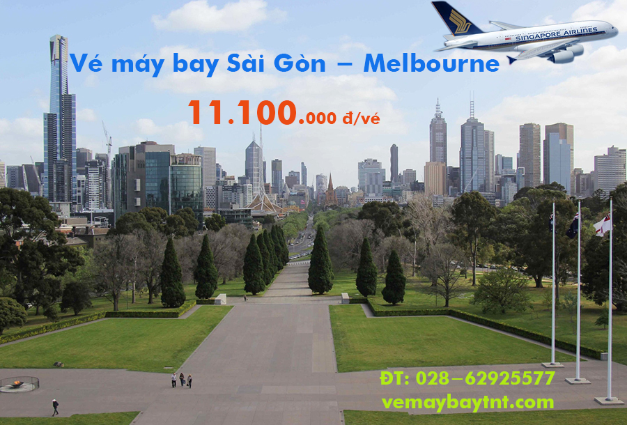 Vé máy bay Sài Gòn Melbourne khứ hồi Singapore Airlines từ 11.100k