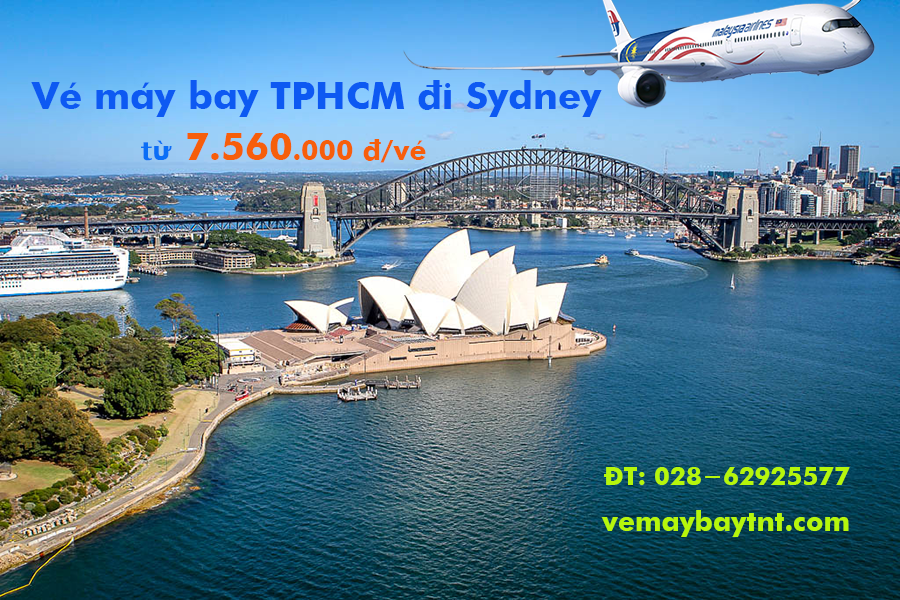 Vé máy bay Sài Gòn Sydney, Úc (SGN-SYD) Malaysia Airlines từ 7.560k